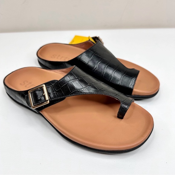 Strive NWT Java Black Croc Orthotic Sandals SZ 7 - Picture 6 of 9